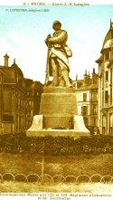 Les statues de Reims le monument aux morts du 132 ème R.I.