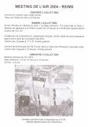 programme du meeting de 2004