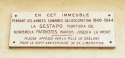 plaque commémorative