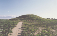 constructions mégalithiques au Danemark le tumulus du Klekkendehoj sur l'ile de Mon