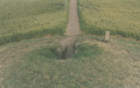 constructions mégalithiques au Danemark le tumulus du Kong Asgers Hoj sur l'ile de Mon