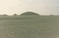 constructions mégalithiques au Danemark le tumulus du Kong Asgers Hoj sur l'ile de Mon