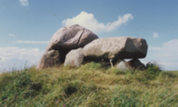 constructions mégalithiques au Danemark le dolmen du Somarkedyssen sur l'ile de Mon