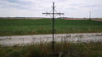 crucifix à l'emplacement du coeur de l'église templière de Dampierre au Tempe dans la Marne