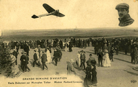 première grande semaine d aviation à Reims Emile Dubonnet sur monoplan Tellier