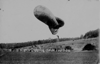 première grande semaine d aviation à Reims une saucisse au décollage